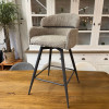 Tabouret pivotant Kew bouclette