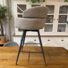 Tabouret pivotant Kew bouclette