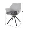 Fauteuil de table pivotant Marius