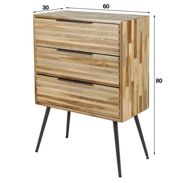 Commode Square 3 tiroirs