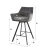 Tabouret pivotant Dolce velours