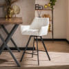 Tabouret pivotant Dolce bouclette