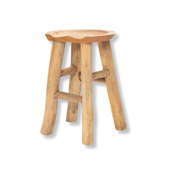 Tabouret haut teck