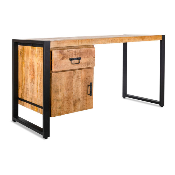 Bureau Pedro manguier métal avec porte