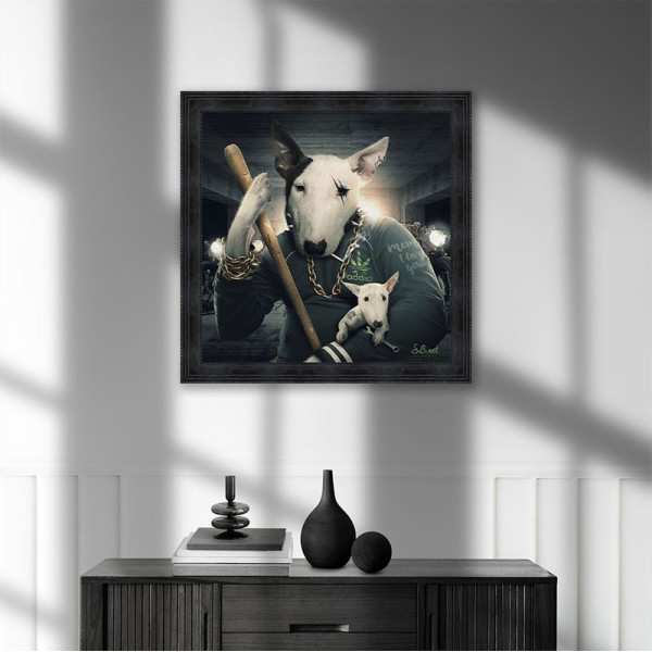 Tableau Bull terrier Binet