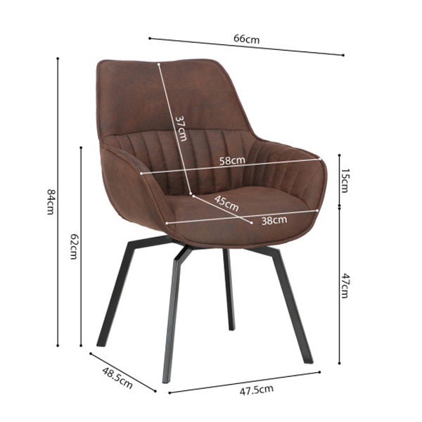 Fauteuil  de table pivotant Jerry