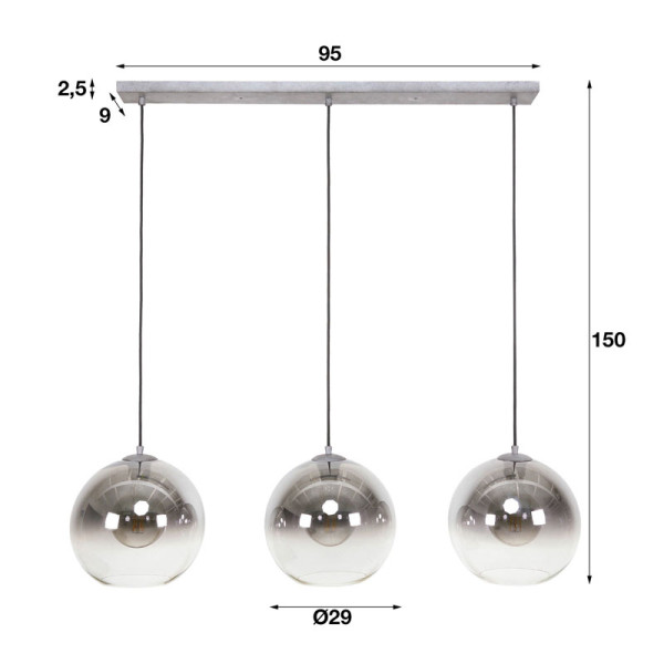 Suspension Bulle 3 globes