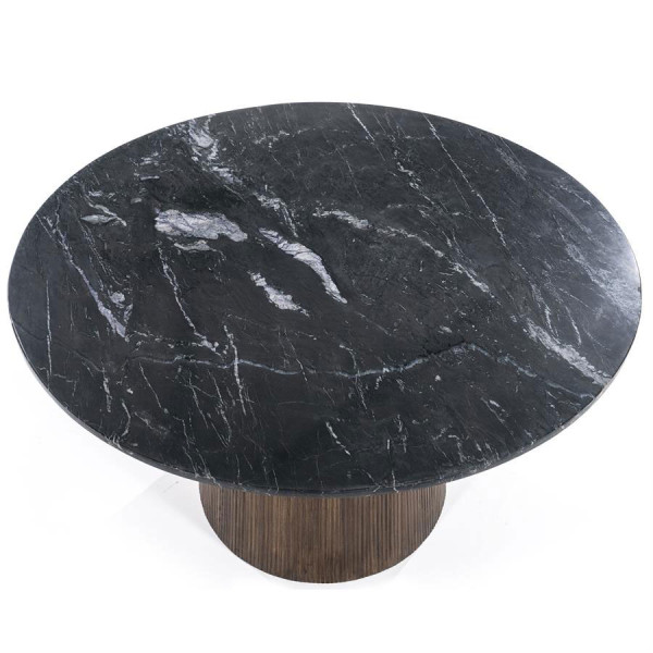 Table ronde Maxim marbre noir