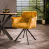 Fauteuil de table Dolce pivotant velours