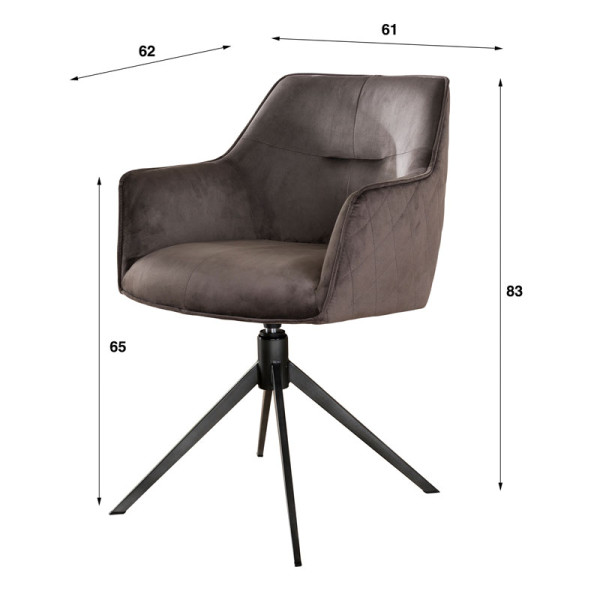 Fauteuil Mona pivotant