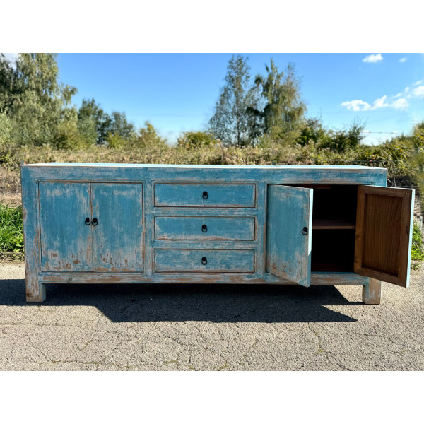 Buffet bois bleu patiné (vendu)