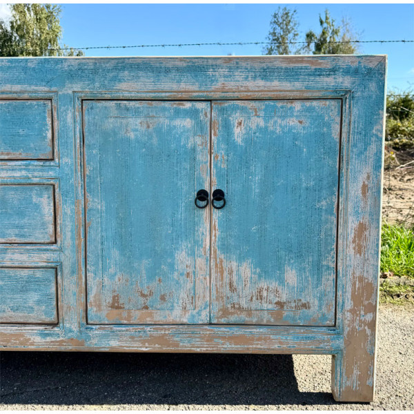 Buffet bois bleu patiné (vendu)